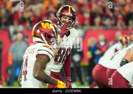 Tampa Bay, Floride, États-Unis, 12 janvier 2025, les commandants de Washington Tight End Zach Ertz #86 au Raymond James Stadium. (Crédit photo : Marty Jean-Louis/Alamy Live News Banque D'Images