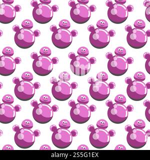 Icônes vectorielles de jouets pour enfants modèle sans couture. Jeux pour enfants ensemble pour filles et garçons de maternelle.. Icônes vectorielles de jouets pour enfants modèle sans couture. Ensemble de jeux pour enfants Illustration de Vecteur