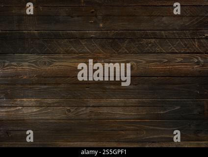 Fond de texture de bois brun foncé. Papier peint horizontal. Fond de texture de bois brun foncé Banque D'Images