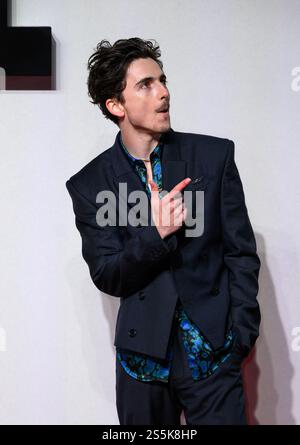 Londres, Royaume-Uni. 14 janvier 2025. Timothee Chalamet arrivant à la première britannique complète Unknown, BFI Southbank. Crédit : Doug Peters/EMPICS/Alamy Live News Banque D'Images