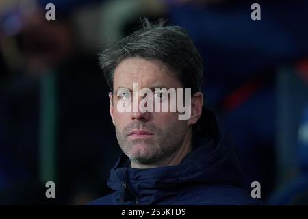 Bergame, Italie du Nord - mardi 14 janvier 2025. Hugeux Alexander de la Juventus lors du match de football Serie A entre Atalanta et Juventus au stade Gewiss de Bergame, Italie du Nord - mardi 14 janvier 2025. Sport - Soccer . (Photo de Spada/Lapresse) crédit : LaPresse/Alamy Live News Banque D'Images