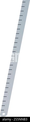 Icône de règle métallique. Isométrique de l'icône de vecteur de règle en métal pour la conception Web isolé sur fond blanc. Icône de règle en métal, style isométrique Illustration de Vecteur