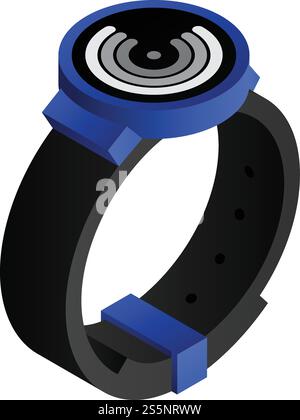 Icône de suivi d'activité GPS. Isométrique de l'icône vectorielle de tracker de fitness gps pour la conception de Web isolé sur fond blanc. Icône GPS fitness tracker, style isométrique Illustration de Vecteur