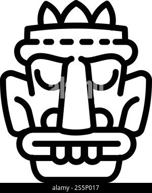Icône d'idole d'Hawaï. Icône vectorielle d'idole d'hawaï pour la conception de Web isolé sur fond blanc. Icône d'idole d'Hawaï, style de contour Illustration de Vecteur