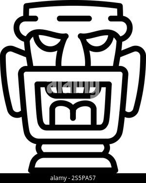 Icône d'idole de graphisme. Icône vectorielle d'idole d'illustration de contour pour la conception Web isolé sur fond blanc. Icône d'idole d'illustration, style de contour Illustration de Vecteur