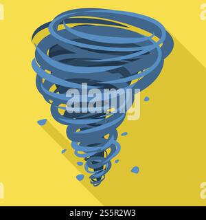 Icône Tornado. Illustration plate de l'icône vectorielle de tornade pour la conception Web. Icône Tornado, style plat Illustration de Vecteur