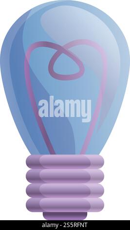 Icône d'ampoule à ordures. Dessin animé de l'icône de vecteur d'ampoule de poubelle pour la conception de Web isolé sur fond blanc. Icône d'ampoule à ordures, style de dessin animé Illustration de Vecteur