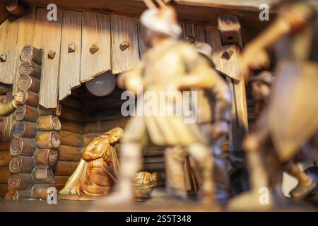 Lit de Noël, détail, Frauental, Styrie, Autriche, Europe Banque D'Images