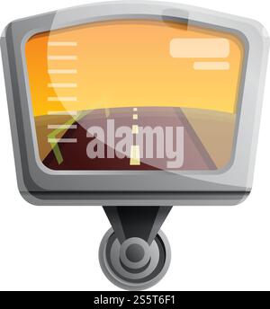 Icône de moniteur de caméra DVR. Dessin animé de l'icône vectorielle de moniteur de caméra dvr pour la conception Web isolé sur fond blanc. Icône de moniteur de caméra DVR, style de dessin animé Illustration de Vecteur