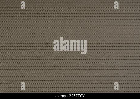 La texture du toit de métal peint. Close-up vue détaillée de toiture de toit en pente. Couverture de haute qualité Banque D'Images