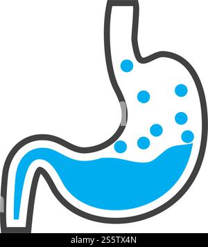L'icône de l'estomac concept dessins vector illustration Illustration de Vecteur