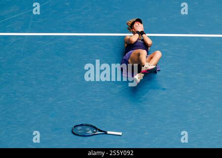 Melbourne, Australie, 15 janvier 2025. Laura Siegemund (GER) lors de l'Open d'Australie de tennis 2025 au Melbourne Park. (Photo de Frank Molter) / usage éditorial seulement! Banque D'Images
