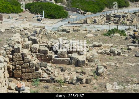 Zone archéologique de Tharros, San Giovanni di Sinis, Sardaigne, Italie. Banque D'Images