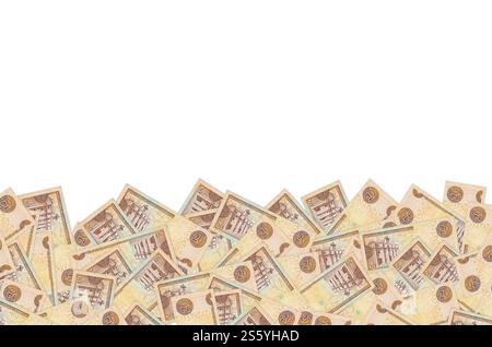 Bâtiment Panteon Nacional représenté sur une vieille note de 20 peso monnaie de la république dominicaine. Bec arrière orange. Bâtiment Panteon Nacional représenté sur l'ancien Banque D'Images