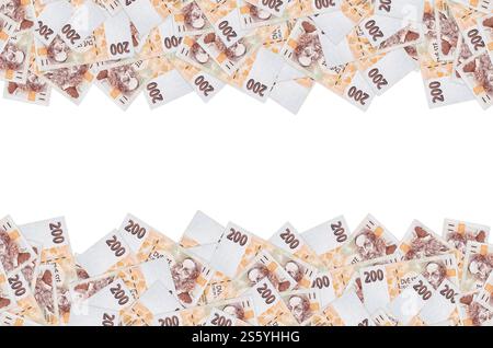Jan Amos Komensky portrait de la monnaie tchèque 200 billet de banque tchèque Korun. Korun est la monnaie nationale de la République tchèque 1998. Portrait de Jan Amos Komensky de Banque D'Images