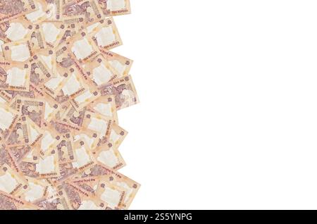 Éléphant rhinocéros et tigre représentés sur un billet de banque indien de dix roupies. 10 Roupie monnaie nationale de l'Inde INR. Gros plan sur la facture Orange Money. Éléphant Banque D'Images