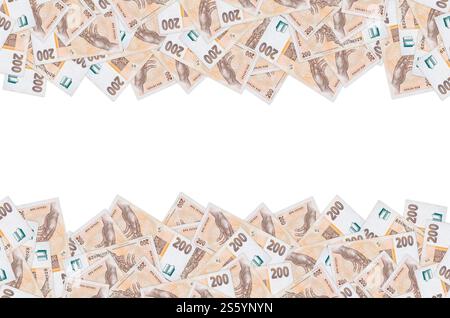 République tchèque 200 Korun 1998 billet de banque gros plan modèle de facture. Deux cents Crones. République tchèque 200 Korun 1998 billet de banque gros plan modèle de facture Banque D'Images