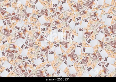 Jan Amos Komensky portrait de la monnaie tchèque 200 billet de banque tchèque Korun. Korun est la monnaie nationale de la République tchèque 1998. Portrait de Jan Amos Komensky de Banque D'Images