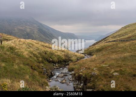 Les Tallas brûlent au-dessus de la haute vallée de Tweed et du réservoir de Talla, Tweedsmuir, Scottish Borders Banque D'Images