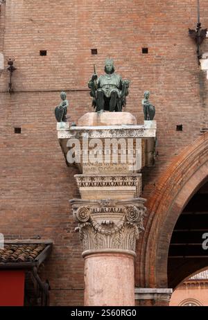 Borso d'Este, duc de Ferra à Palazzo Municipale/ Mairie / sur Corso Martiri della Liberta dans Ferrara Emilia-Romagna ( ) , Italie Banque D'Images
