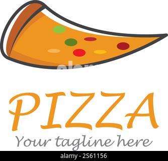 Modèle de vecteur d'illustration du logo pizza Illustration de Vecteur
