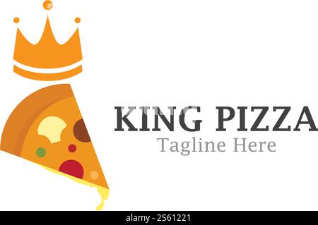 Modèle de vecteur d'illustration du logo pizza Illustration de Vecteur
