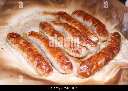 Saucisses saucisses à la choucroute saucisses bavaroises Banque D'Images