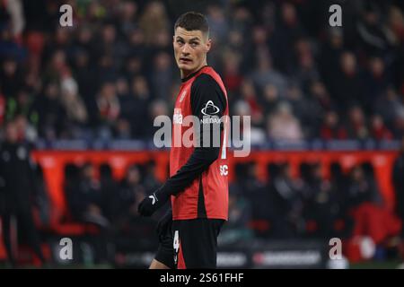 Patrick Schick (Bayer), Leverkusen, Allemagne. 14 janvier 2025. Football Bundesliga, Journée 17, Bayer 04 Leverkusen - 1. FSV Mainz 05. LA RÉGLEMENTATION DFL INTERDIT TOUTE UTILISATION DE PHOTOGRAPHIES COMME SÉQUENCES D'IMAGES ET/OU QUASI-VIDÉO crédit : Juergen Schwarz/Alamy Live News Banque D'Images