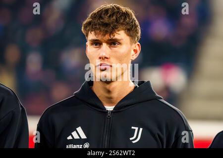 Bergame, Italie. 14 janvier 2025. Nicolò Savona, lors de l'Atalanta BC vs FC Juventus, Serie A, au Gewiss Stadium. Crédit : Alessio Morgese/Alessio Morgese/Emage/Alamy Live news Banque D'Images