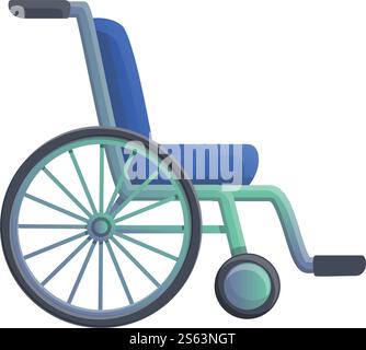 Icône de fauteuil roulant médical. Dessin animé de l'icône de vecteur de fauteuil roulant médical pour la conception de Web isolé sur fond blanc. Icône de fauteuil roulant médical, style de dessin animé Illustration de Vecteur