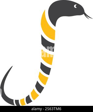 Modèle d'illustration vectorielle du logo Snake Illustration de Vecteur