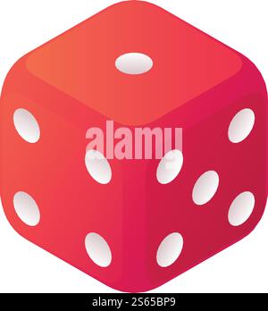 Icône de dés de table. Isométrique de l'icône de vecteur de dés de table pour la conception Web isolé sur fond blanc. Icône de dés de tableau, style isométrique Illustration de Vecteur
