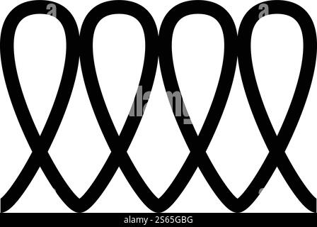 Cuisson à induction spirale symbole de chaleur électrique type surfaces de cuisson signe ustensile destination panneau icône de couleur noire illustration vectorielle style plat image simple. Cuisson à induction spirale symbole de chaleur électrique type de surfaces de cuisson signe ustensile destination panneau icône de couleur noire illustration vectorielle image de style plat Illustration de Vecteur