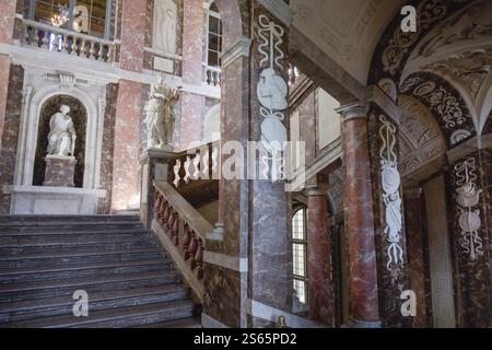 Staircase, Drottningholm Palace, Ekeroe Municipality, Stockholms laen Province, Suède, Europe Banque D'Images