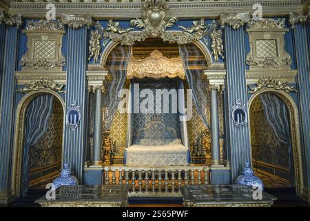 Chambre de Hedvig Eleonora, palais de Drottningholm, municipalité d'Ekeroe, province de Stockholms laen, Suède, Europe Banque D'Images