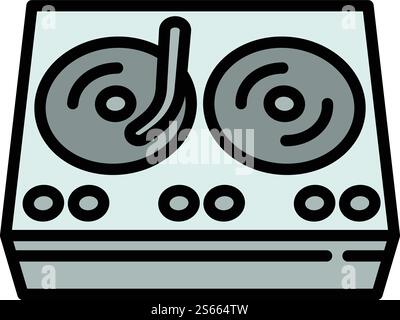 Icône du joueur de swag hiphop. Icône vectorielle de joueur de swag hiphop pour la conception Web isolé sur fond blanc. Icône de joueur de swag HipHop, style de contour Illustration de Vecteur