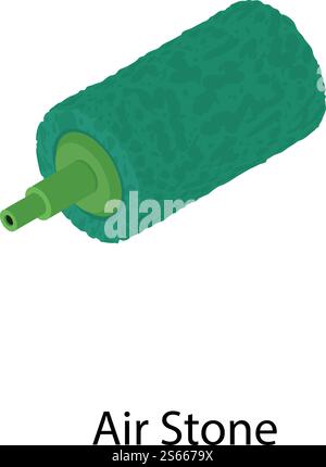 Icône de pierre d'air d'aquarium. Isométrique de l'icône de vecteur de pierre d'air d'aquarium pour la conception de Web isolé sur fond blanc. Icône de pierre d'air d'aquarium, style isométrique Illustration de Vecteur