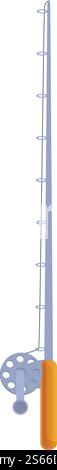 Icône de canne à pêche classique. Dessin animé de l'icône de vecteur de canne à pêche classique pour la conception de Web isolé sur fond blanc. Icône de canne à pêche classique, style de dessin animé Illustration de Vecteur