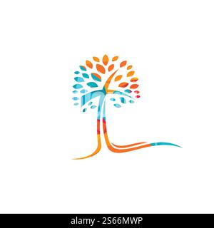 Motif vectoriel d'icône représentant une croix religieuse dans un arbre. Illustration de Vecteur