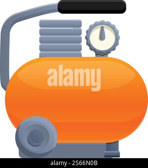 Icône du compresseur d'air. Dessin animé de l'icône de vecteur de compresseur d'air pour la conception de Web isolé sur fond blanc. Icône de compresseur d'air, style de dessin animé Illustration de Vecteur