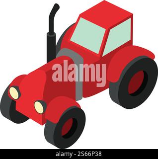 Icône tracteur. Isométrique de l'icône de vecteur de tracteur pour la conception Web isolé sur fond blanc. Icône tracteur, style isométrique Illustration de Vecteur