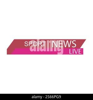 Barres d'informations TV headlin ou modèle inférieur de troisième Illustration de Vecteur