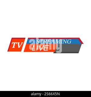Barres d'informations TV headlin ou modèle inférieur de troisième Illustration de Vecteur