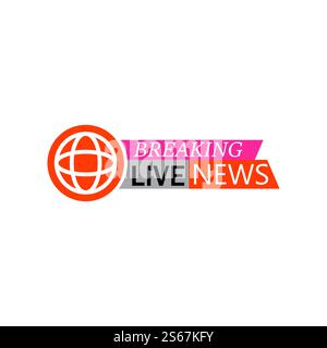 Barres d'informations TV headlin ou modèle inférieur de troisième Illustration de Vecteur