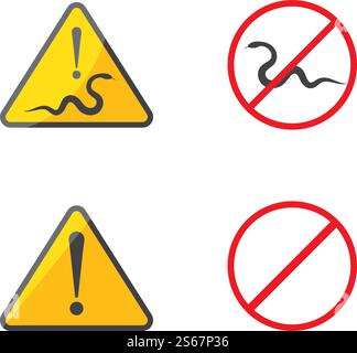 Modèle d'illustration vectorielle du logo Snake Illustration de Vecteur