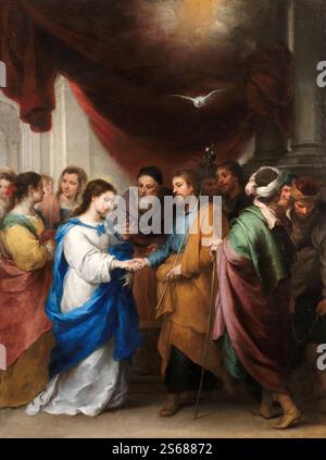 Bartolomé Esteban Murillo - le mariage de la Vierge Banque D'Images