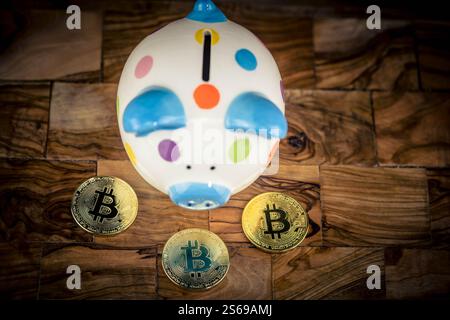 Investissement de fonds négociés en bourse en crypto-monnaie Banque D'Images