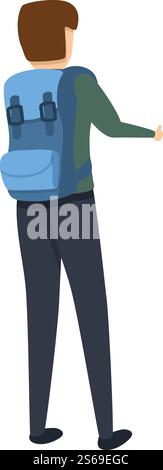 Icône de capture d'auto-stop. Dessin animé de l'icône vectorielle de capture d'auto-stop pour la conception Web isolé sur fond blanc. Icône de capture d'auto-stop, style de bande dessinée Illustration de Vecteur