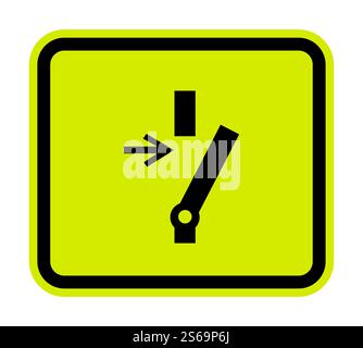 Débrancher avant d'effectuer l'entretien ou la réparation symbole mettre en garde sur fond noir isoler sur fond blanc, illustration vectorielle EPS.10 Illustration de Vecteur