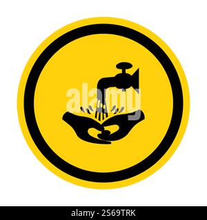 Symbole se laver les mains s'il vous plaît isoler sur fond blanc,Illustration vectorielle EPS.10 Illustration de Vecteur